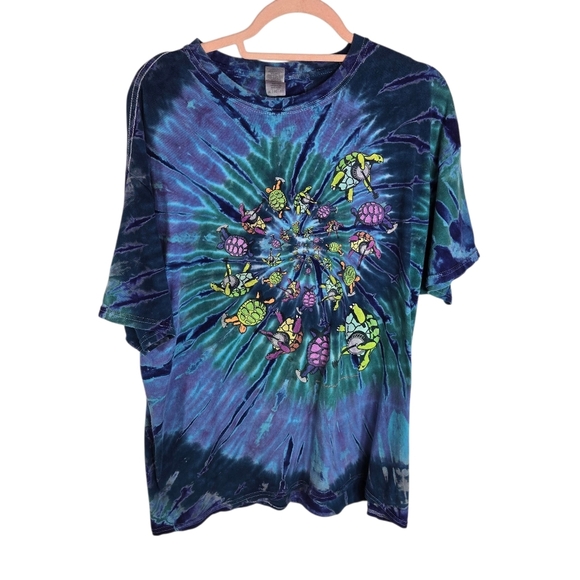 Grateful Dead Dancing Turtles Terrapin Station Tie Dye Bill Walton Tshirt - Picture 1 of 10